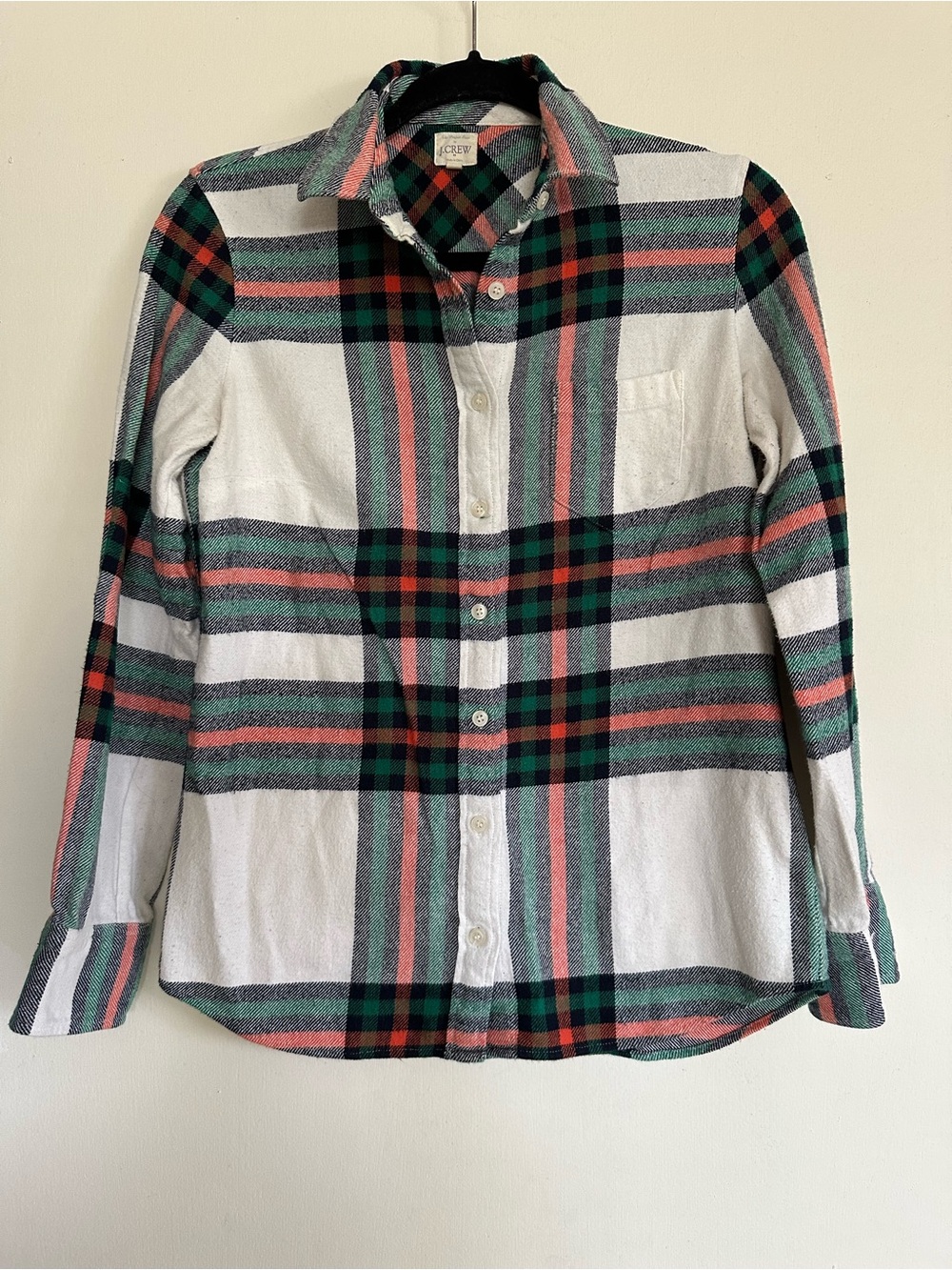 J. Crew Women’s Plaid Rock Salt Button-Down Shirt